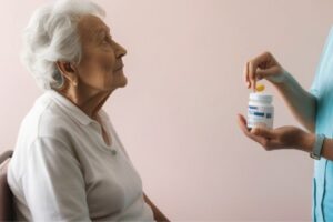 Woman Receiving Medication